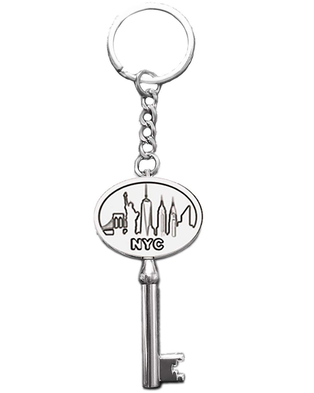 Michele Benjamin Key to the City Keychain Rhodium Plated [Nickel Free] Men Women