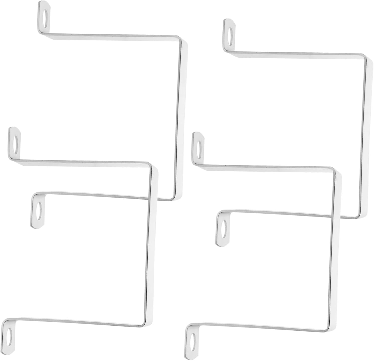 Homoyoyo 12pcs Stainless Steel u Bracket Clamp for Pipe Mounting Heavy Duty Support u Clamp Hanger for Water Railings and Staircases Weather Resistant and