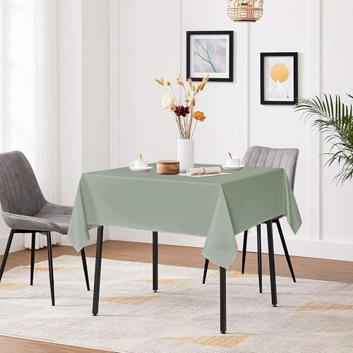 Image of sancua Small Square Tablecloths, Sage Green Table Cloth, 36x36 Inch