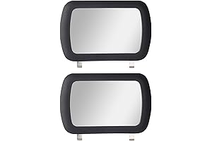 2 Pack Clip-On Visor Car Mirror, HD Cosmetic Vanity Sun-Shield Mirror