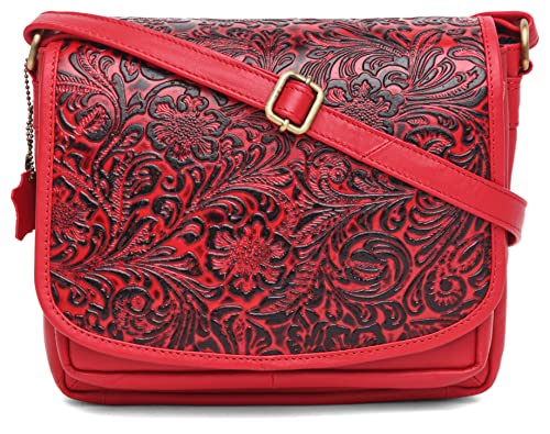 Image of WildHorn Oliva Crossbody Bags for Women-Premium Leather Vintage Fashion Purse with Adjustable Strap