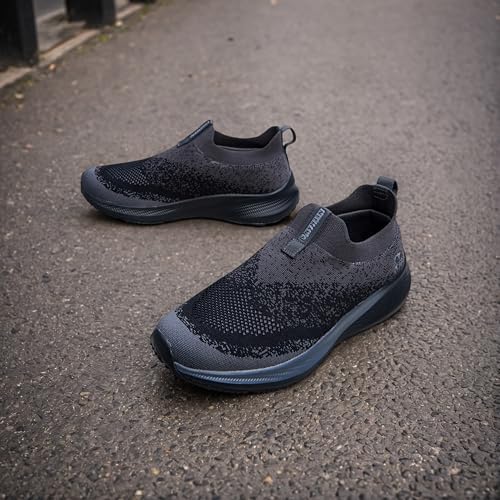 Image of Neeman's Blend Knit Slip-On Sneakers for Men | Stylish Casual Shoes with Padded EVA Insole | Breathable Lightweight Footwear | Everyday Sneaker for Boys