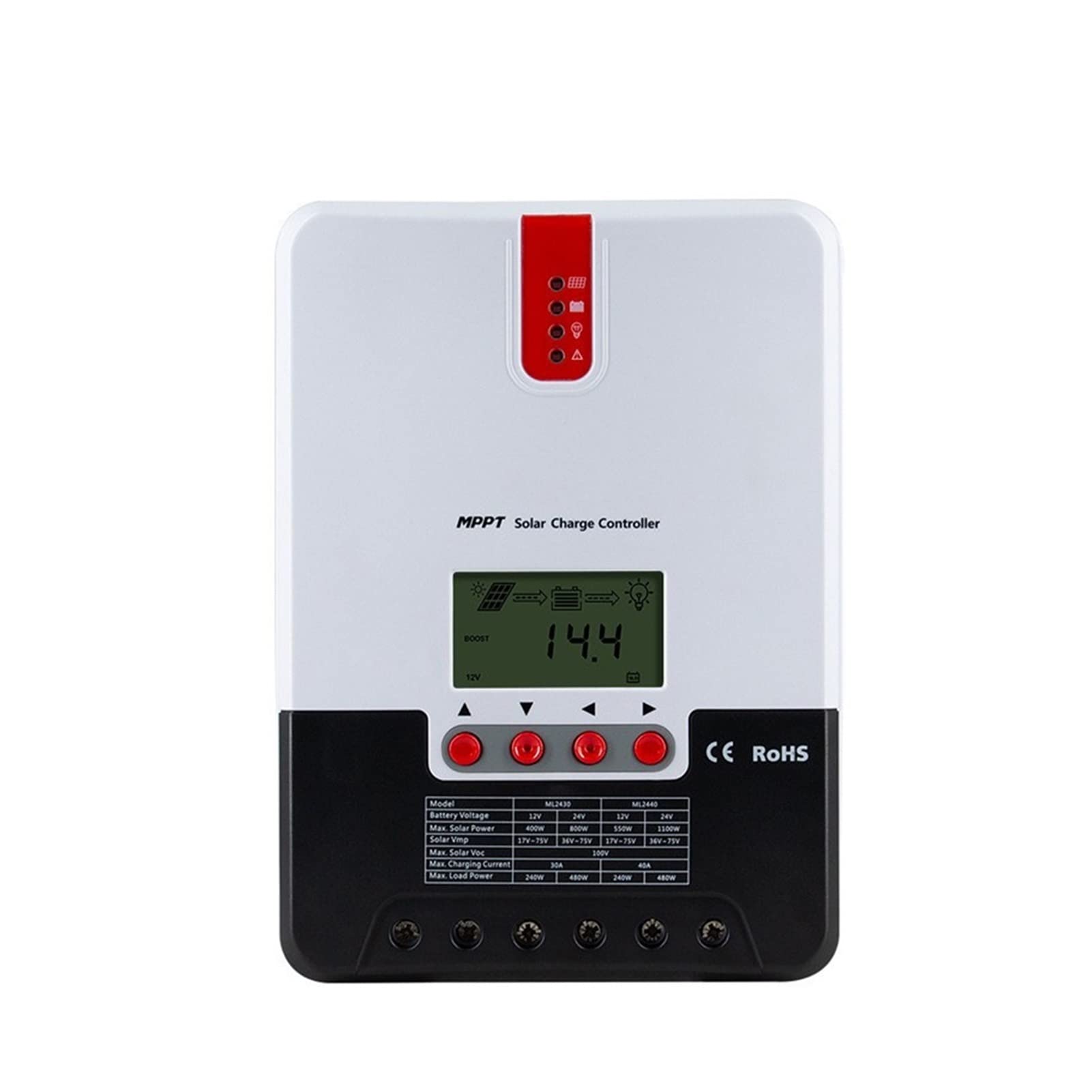 30A60A Solar Panel Controller MPPT12V/24V/36V/48V Lithium Battery RV Home Controller High Efficiency(ML4860)