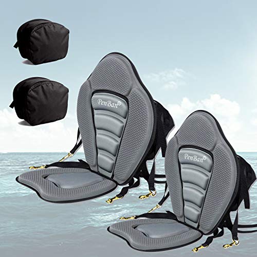penban Deluxe Padded Kayak Seat Fishing Boat Seat with Storage Bag,Detachable Universal Paddle-Board Seat,Adjustable Paddle Board Seat,Fitting Design for All Body Sizes