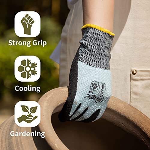 Brigic Gardening Gloves-Cooling, Thin, Smart Touch, Outdoor Work Garden Gloves For Women, Gardening Tool For Yard Landscaping, M, 2 Pair #TOP3