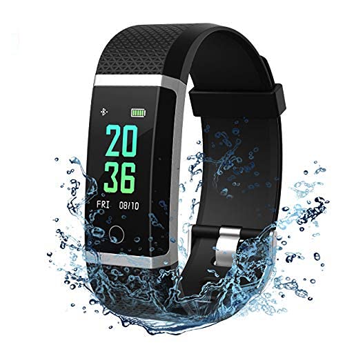 Fitness Tracker, Color Screen Activity Tracker with Sleep Monitor Heart Rate Monitor Calorie Counter IP67 Smart Watch with Step Counter for Kids Women Men Call SMS Push for iOS Android Phone