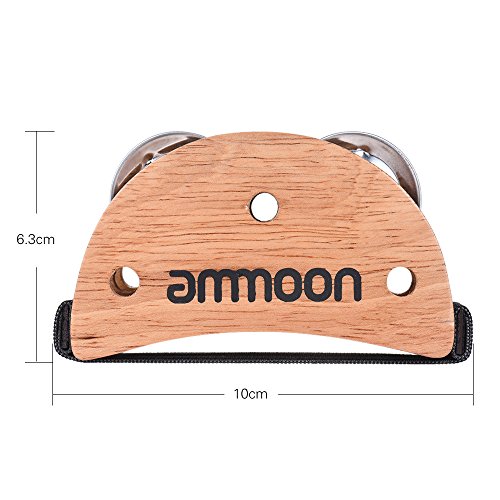 KKmoon Ammoon Elíptica Cajon Box Drum Companheiro Acessório Pé Jingle Tambourine para Mão Instrument