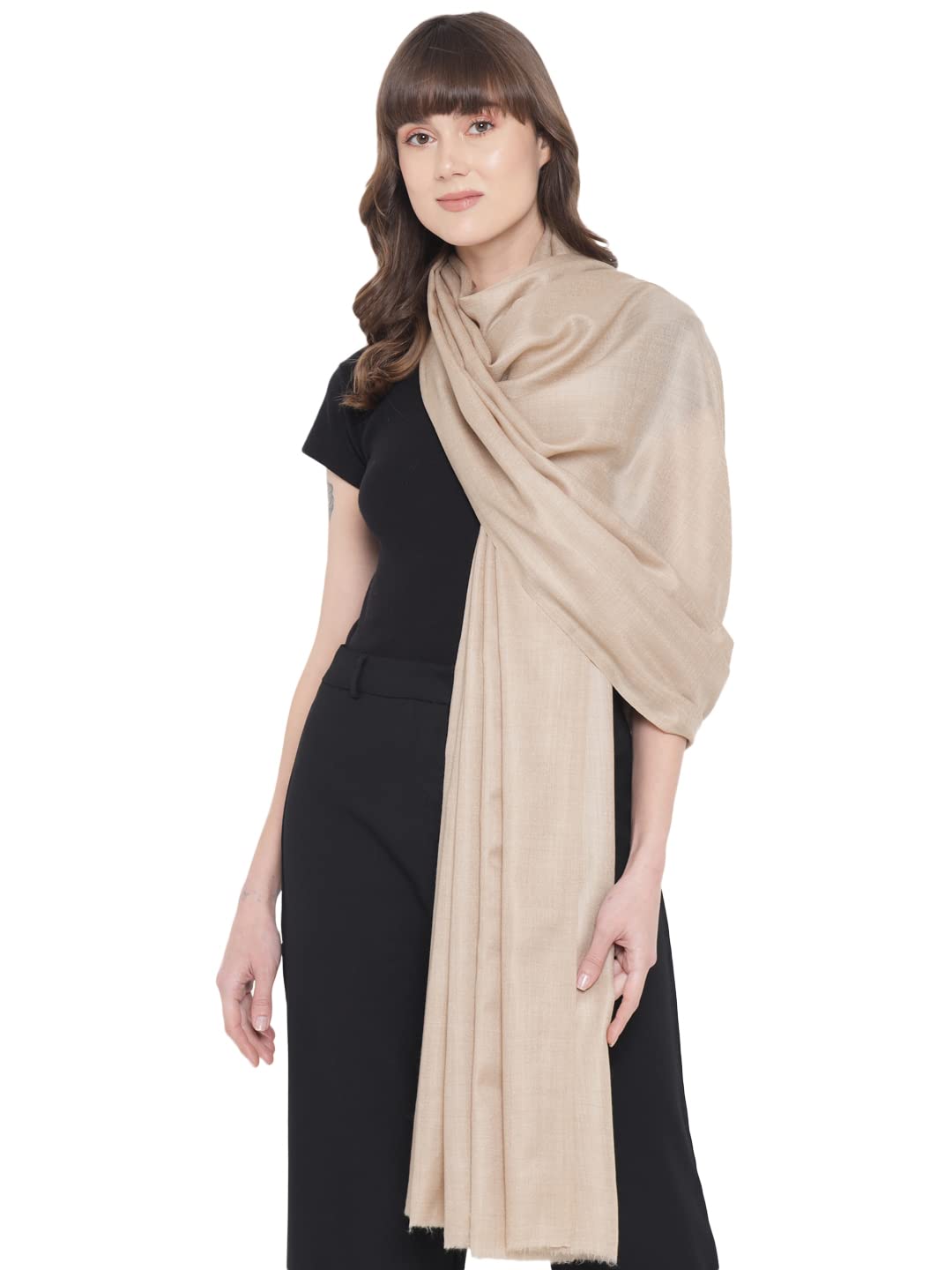 Womens Fine Wool Shawl, Extra Soft Warm - Light Weight