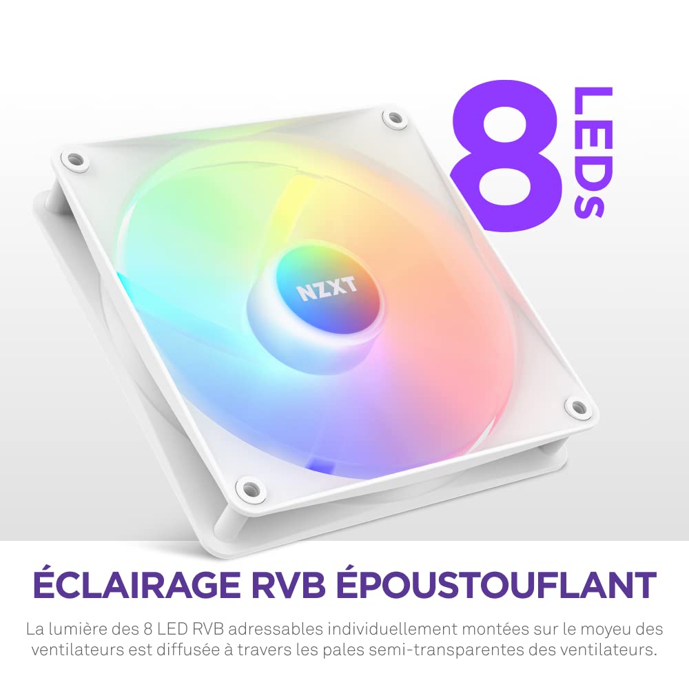 NZXT F140 RGB Core - RF-C14DF-W1-2 ventilateurs RGB de 140 mm
