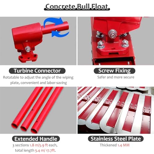 Outils à béton Bull Float planche de truelle acier pour construction - 8