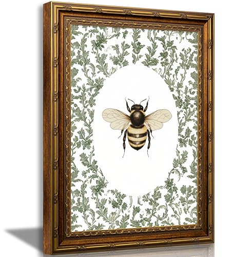 SKZMBTI Vintage Gold Framed Insect Wall Art Classical Bee Painting Prints - image 1