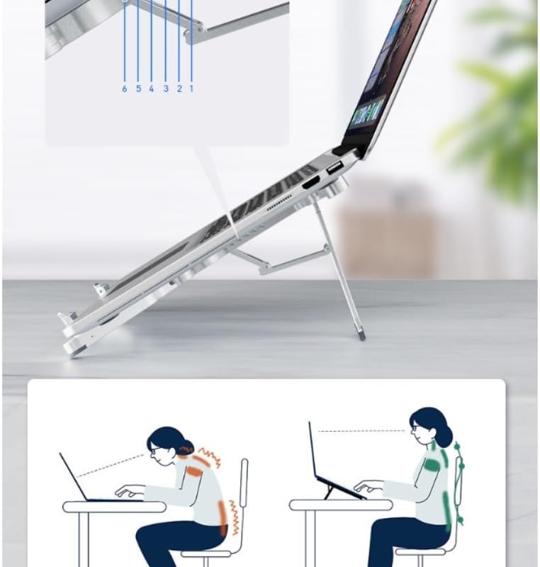 Gray Book Stand Aluminum Alloy Reading Rack Silicone Holder