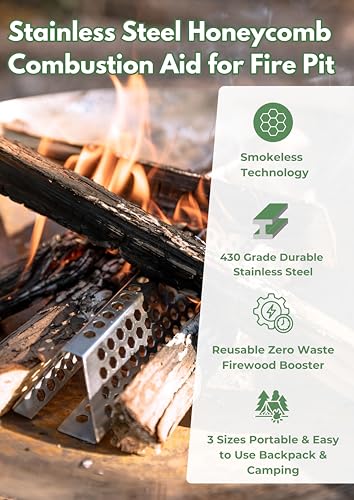 CAMPINGMOON A4-CL – Optimiseur de feu pour barbecue de camping et soirée brasero - 3
