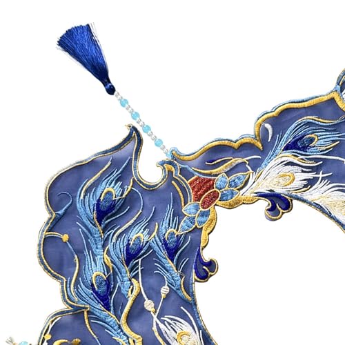 Chinese Ancient Embroidered Feathered Yunjian Shawl Scarf Vintage Beaded Tassels False Collar Capelet Boleros4