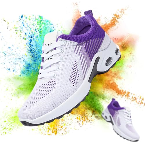 Image of Padgene Womens Sneakers Air Cushion Running Shoes Lightweight Tennis Walking Shoes Mesh Breathable Gym Work Fashion Sneakers Athletic Comfortable Casual