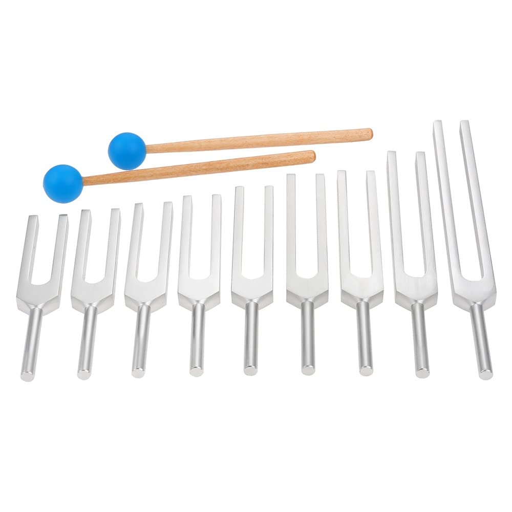 Amazon.co.jp: 音叉チャクラセット 9 ピース、シリコンハンマー