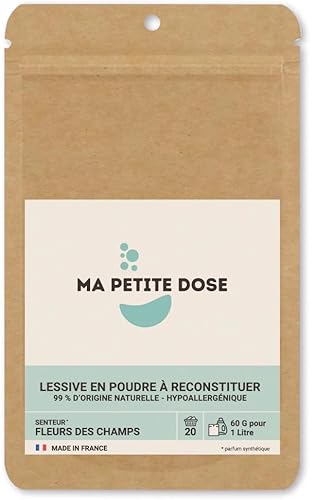 Flüssigwaschmittel in Pulverform - Wildblumen-Duft - Hypoallergen - Universal-Waschmittel - 60gr = 1 Liter - Step One