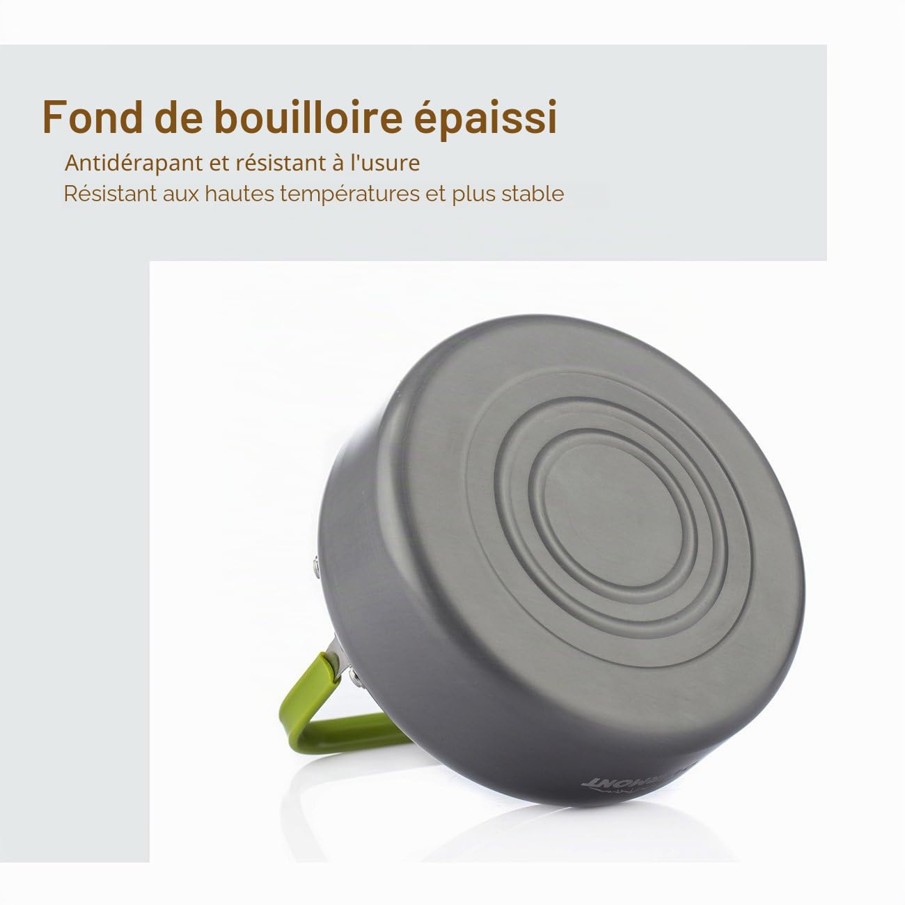 OVERMONT Bouilloire de Camping Ultraléger Portable en Aluminium Anodisé Théière et Cafetière pour Randonnée, Camping, Pique-Nique
