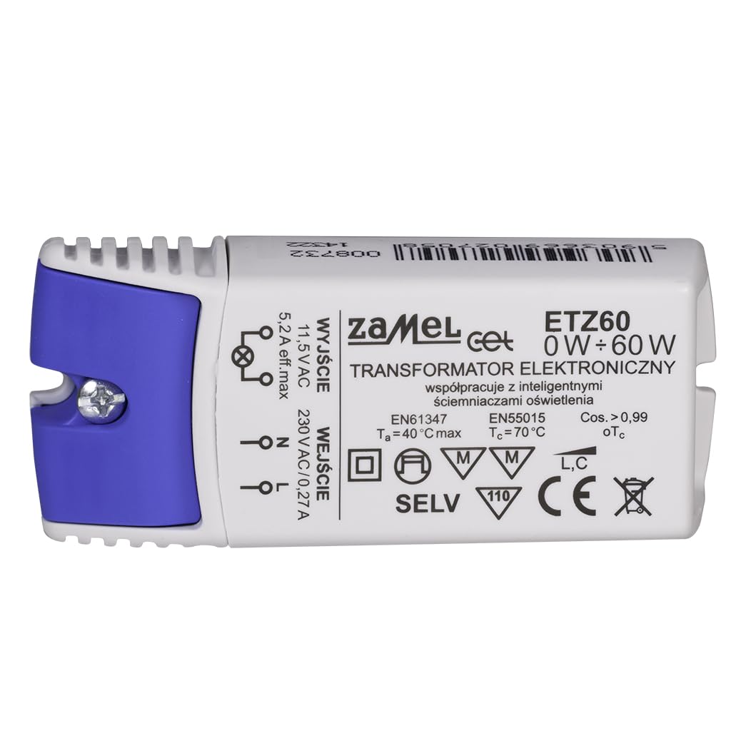 LEDIX Elektronischer Transformator – 12 V 60 W Packung mit 1 ETZ