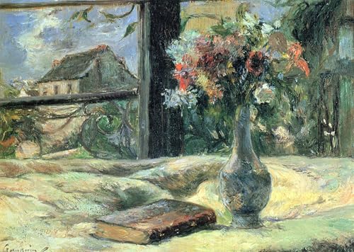 Peinture Blumenvase Am Fenster de Gauguin : habillez vos grands murs vides de salon