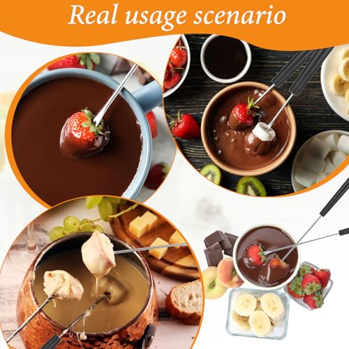 Image of Fondue Sticks, Mabor 6Pcs Stainless Steel Fondue Forks (Pack of 3)