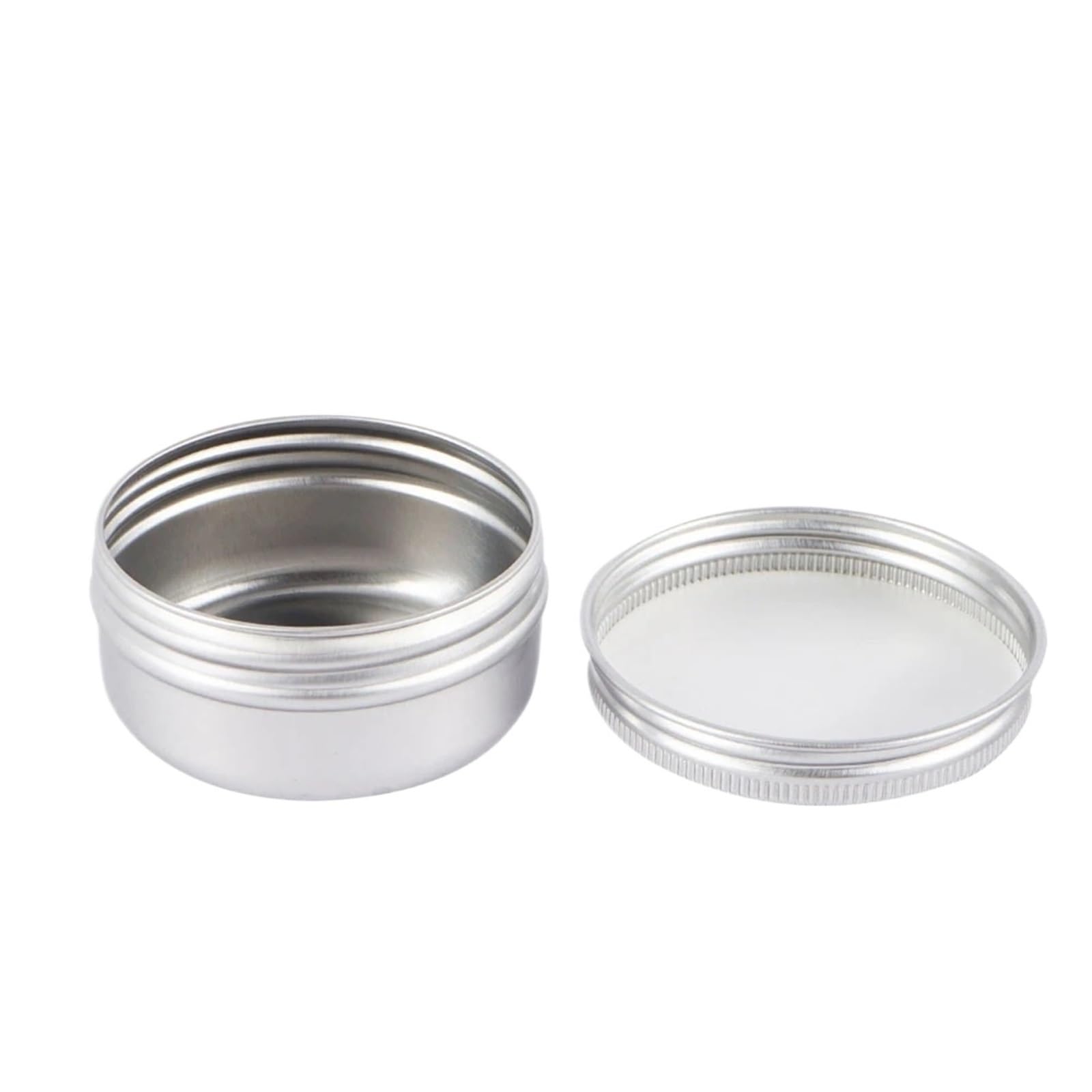 Lot de 20 petites boîtes vides avec couvercles en aluminium de 150 ml pour maquillage, crème, baume à lèvres, brillant
