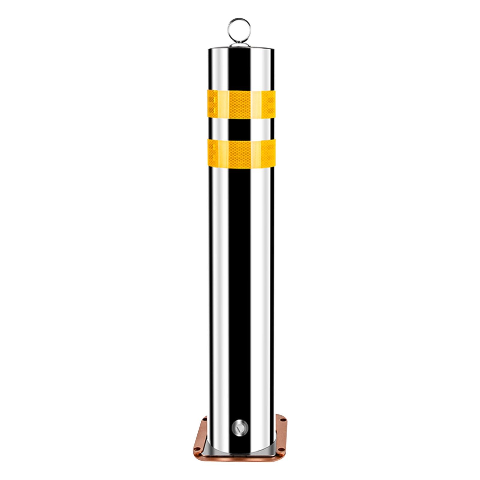 Aioneer Safety Bollard, Removable Bollard, Barrier Safety Bollard Post With Reflective Strips And Hanging Ring, For Parking Lots Driveways Garage Pathways -75 * 11.4cm/29.5 * 4.5in(1PCS)