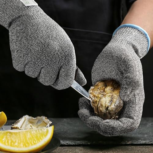 Image of Schwer 150 Pairs Core ANSI A6 Cut Resistant Gloves, Food Grade, CR1401, L | Non PFAS, No Glass Fiber, for Kitchen Food Prep, Mandolin Slicing, Meat Cutting, Oyster Shucking, Fish Fillet Processing