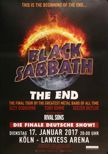 Amazon.com: Black Sabbath - The End, Köln 2017 » Concert Poster