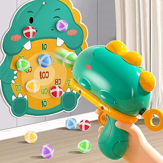 Ameeha Dino Target Shooting Games For Kids Toys, 6 Sticky Balls Toy Gun With Dart Board For Kids, Boys Girls Gift, Multi (B0CDC1XMHK) Amazon Price History, Amazon Price Tracker