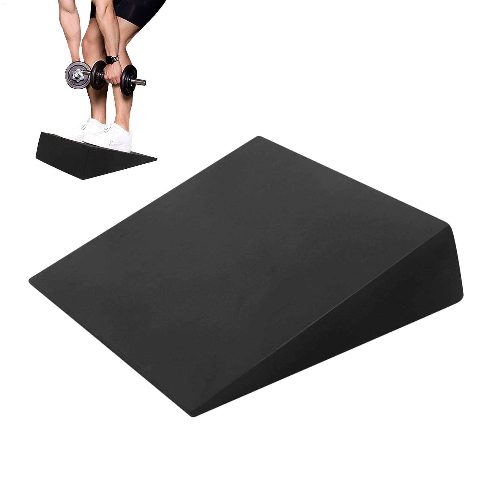 Kniebeugenkeil, rutschfestes, schräges Yoga-Board, 32 x 30 x 8 cm, hochdichter Schaumstoff und Dehnungsausrüstung, tragbares, professionelles Trainingszubehör für Männer und Frauen, verbessert die