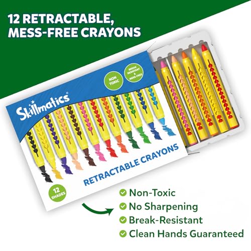 Image of Skillmatics Colour & Learn Activity Book - Learn 160+ Animals, 12 Retractable Mess-Free Crayons & 50 Pages, Educational, Gift for Toddlers and Preschoolers Ages 3, 4, 5, 6