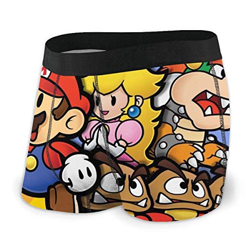 LZMM Su-per Ma-Rio Calzoncillos bóxer para Hombre Calzoncillos Transpirables Suaves de algodón...