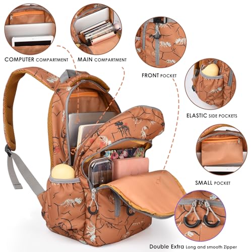 Genteen Kids Backpack for Boys Lightweight School Bags for Elementary Middle School kids Backpacks Boys with Laptop Compartments Backpack for Kids-Dinosaur4