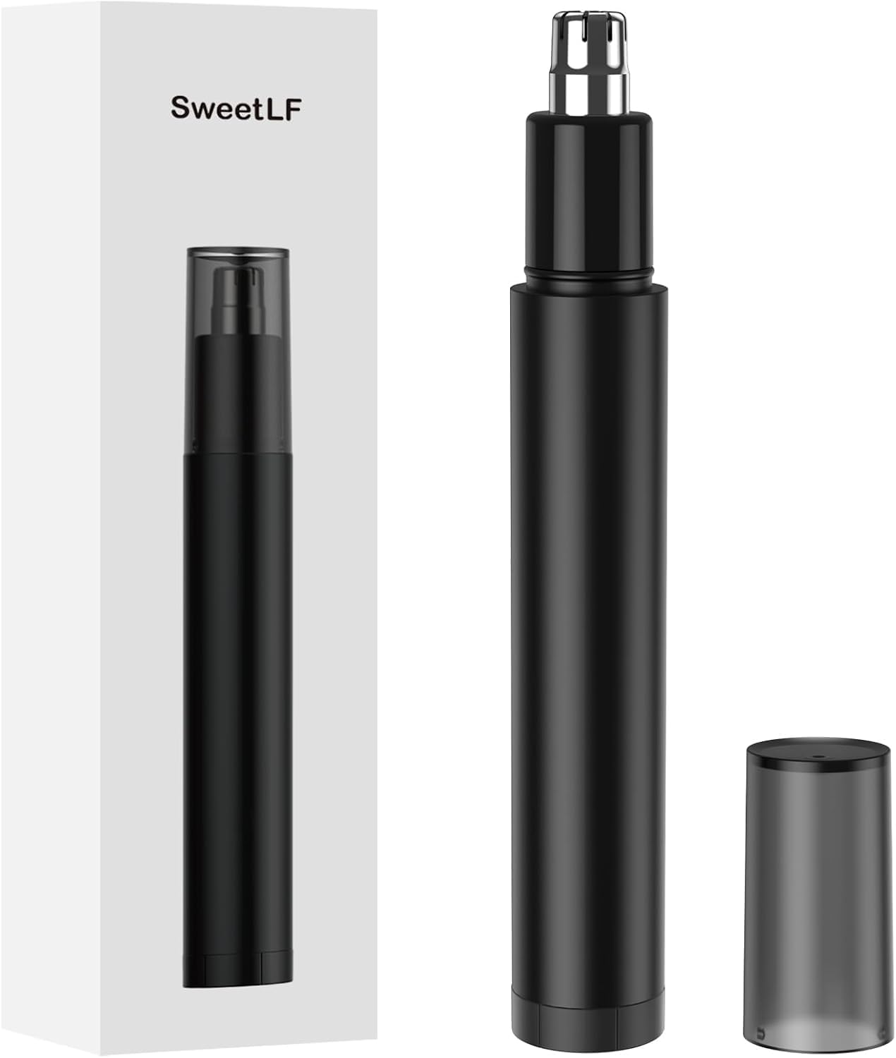 SweetLF Nose Hair Trimmer for Men with Detachable Head Washable Blades R-Shaped Design Lightweight Black