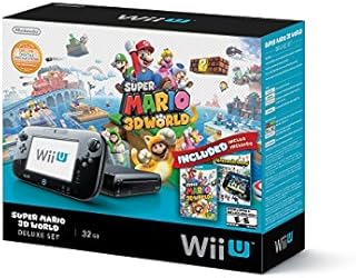 Nintendo Wii U Deluxe Set: Super Mario 3D World and Nintendo Land Bundle - Black 32 GB (Renewed)