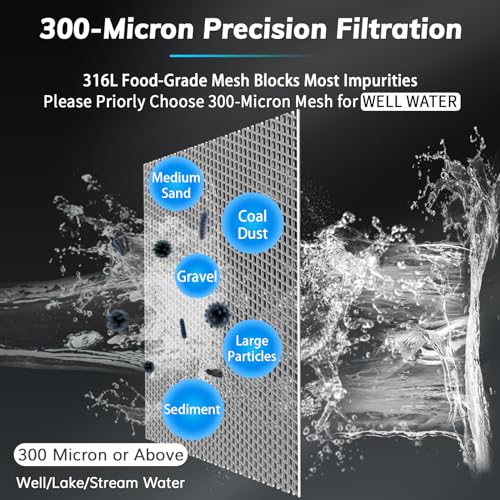 BriskSpring Spin Down Sediment Filters With Scraper, Well Water Filter ...