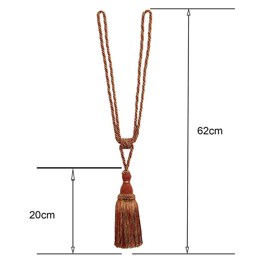 Raffhalter für Vorhänge Dekorative, Elegante Quasten und Raffhalter for Vorhänge(Oranje,2pcs)
