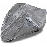 Generic Telo Coprimoto Felpato Telo per Moto Scooter Motocicli Impermeabile in Nylon resistente ad acqua/polvere/pioggia/vento/foglie Taglia S 246x104x127 cm