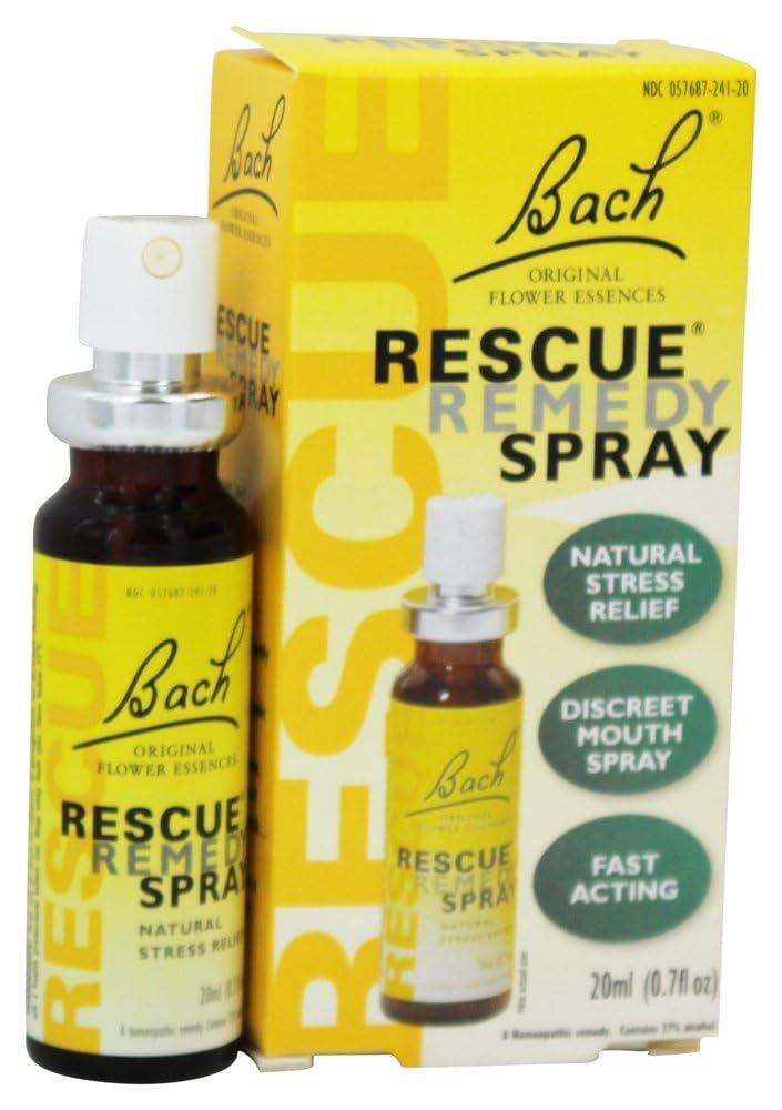 BACH Flower Remedies Essences Rescue Remedy Spray Original Flower 0.7 Fl Oz 20 ml