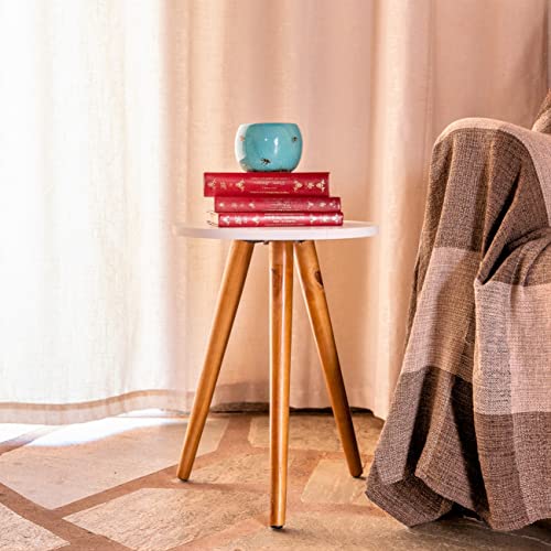 Mesa De Canto Redonda 45x60 Pé Palito Grande Mdf