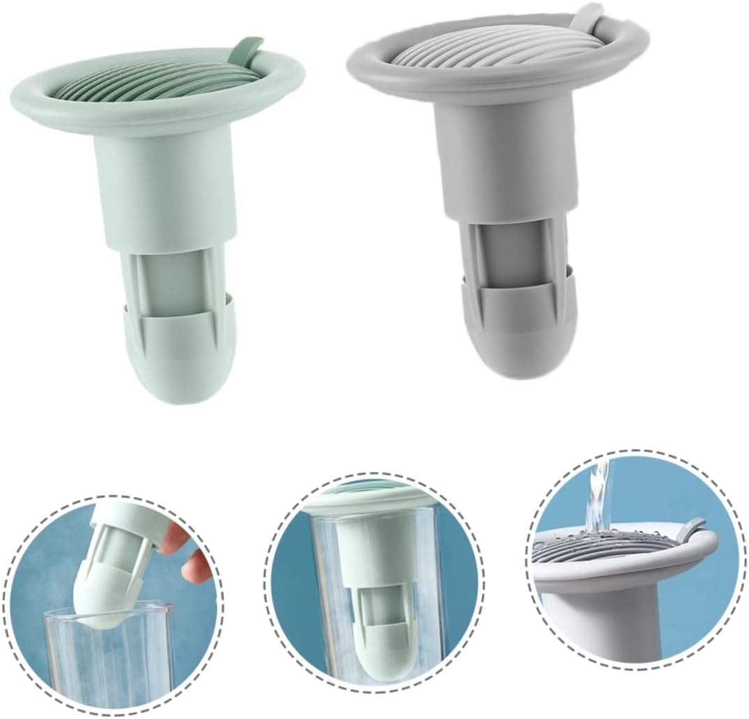 Floor Drain Silicone Drain Stopper Shower Strainer Bathtub Drain Stoppers Rubber Drain Plug Bath Hair Stopper Sewer Drain Plug Sewer Core Floor Drain Plugs Floor Strainer (Color : Grey-1x3pcs, Size