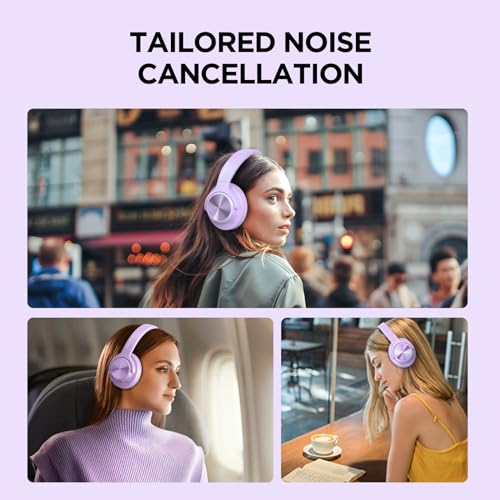 Image of Hybrid Active Noise Cancelling Headphones 130H Wireless Over Ear Headphones