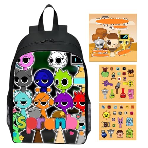 ZPSOSPZ Kids Anime Backpack School Bag with DIY Toy Book Birthday Gift