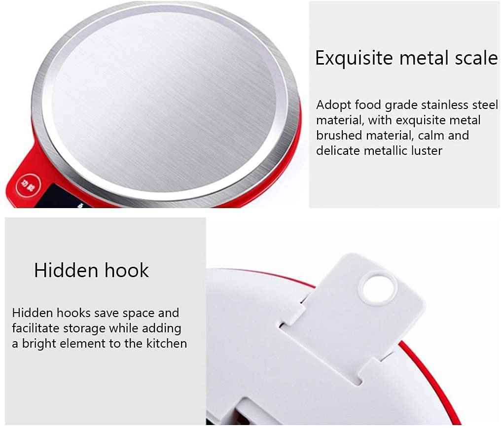 Küchenwaage Digital Kleine Haushalt Lebensmittel Kochen Waage, 0,1 g Lebensmittel Backen Heilkräuter Küche Digital Edelstahl Küchenwaage (Size : 3kg/0.1g)