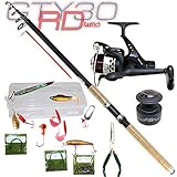 UNSERE BELASTBARE UND STABILE KORKRUTE: 3 Meter Teleskoprute für den großen Fang mit einem robusten Griff aus Kork, 5 stabile Keramikringe für optimale Aktion mit einem Wurfgewicht von 30 - 70 Gramm