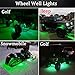 Botepon 8Pcs Led Rock Lights, Strip Lights, Wheel Well Lights, Led Underglow Lights for Trucks, Golf Cart, Jeep Wrangler, RZR, Offroad, F150, F250, Snowmobile (Green)