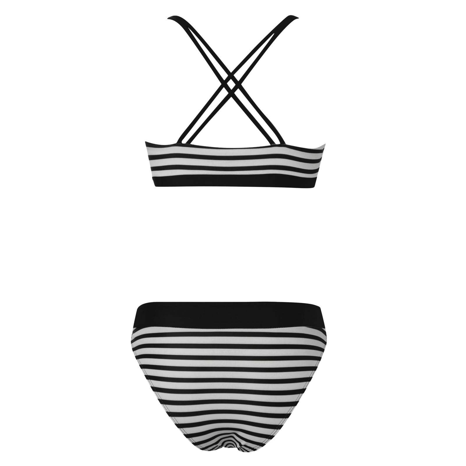 Generisch Bikini Mujer Conjunto Traje de Baño Traje de Baño Traje de Baño Mujer Bikini con Estampado de Rayas Bajas Trajes de Baño Push Up de Dos Piezas Traje de Baño Conjunto de Bikini de Dos Piezas