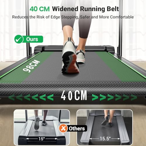 2026 Neue THERUN Laufband für Zuhause, 2-in-1 klappbares leises Laufband mit 12 km/h mit...