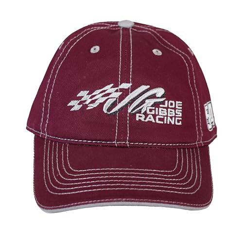 Gorra Joe Gibbs Racing de algodón burdeos con logo bordado miniatura 6